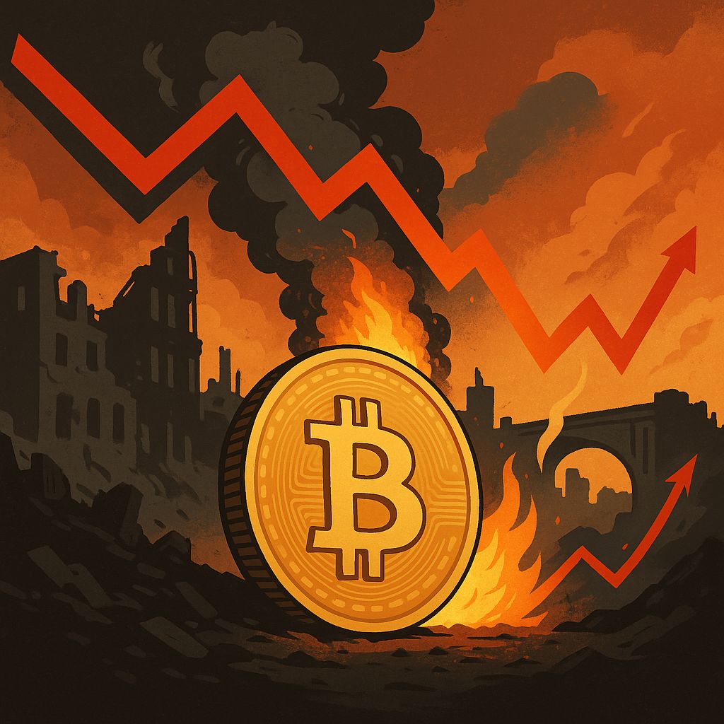 Под атака! Биткойн пада и се възстановява сред хаоса в Близкия изток